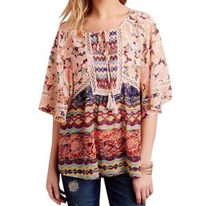 Anthropologie Meadow Rue Peasant Blouse